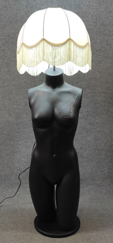 001 LAMPADA CORPO DONNA BUSTO 57BST - Lampada busto a forma di donna con paralume