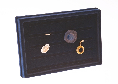 015 112 ESPOSITORE PUCCY GRANDE BOX - Confezione espositore puccy grande per anelli in plastica floccato 6pz.